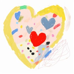 Poster - A heart creativity painting painted.