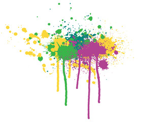 Wall Mural - Beautiful banner with bright colorful splash blots. Vector illustration