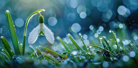 Sticker - Close-up of a flower in grass