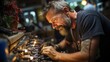 © AS Photo Family - An experienced technician is focused on repairing electronic components in a workshop environment