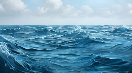 Wall Mural - Blue sea realistic