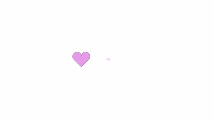 Poster - Hearts pulsing rhythmically line 2D object animation. Positive feedback online flat color cartoon 4K video, alpha channel. Leaving like on social media animated item on white background