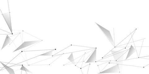 Digital technology futuristic internet network speed connection white background, Abstract geometric background of science and technology concept