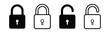 © MKInayem - Lock icon. locked and unlocked black outline icon set for app, ui, ux and website. vector illustration on transparent background.