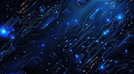 Wall Mural - abstract galaxy - perfect background with space for text or image, Abstract circuit board digital technology futuristic dark blue concept background,Electronic hi tech motherboard concept