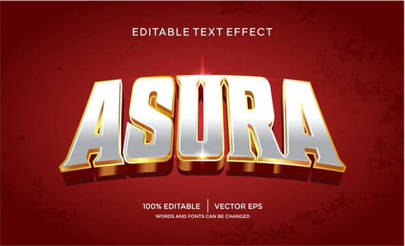 asura 3D text effect template
