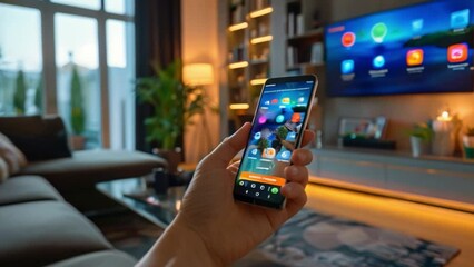 Poster - This person holds a smart phone in their hand, focusing on the screen.