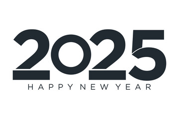 Wall Mural - 2025 Happy New Year logo design vector