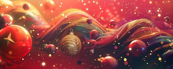 Wall Mural - In this abstract background Layers of bright colors and fun shapes create a lively and festive atmosphere.