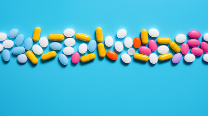 Sticker - Multi-colored bright tablets on a white background.