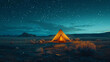 © ramaheda - camping tent at starry night