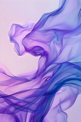 Wall Mural - A smooth wavy line in purple and blue, against an abstract gradient background with soft edges, creating a simple yet elegant design for mobile wallpaper
