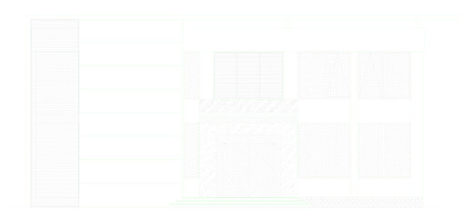 Sticker - Vector illustration sketch of architectural detail design drawing of the front view of a modern minimalist office building