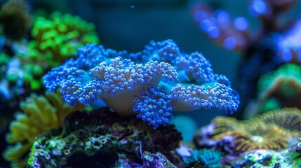 Wall Mural - blue corals.