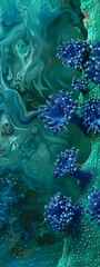 Wall Mural - blue corals.