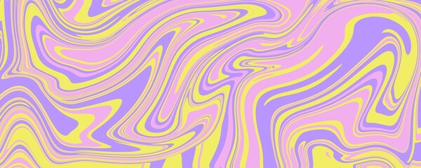 Abstract colorful retro style groovy psychedelic background banner