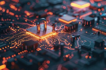 Poster - Electronic components on a printed circuit board