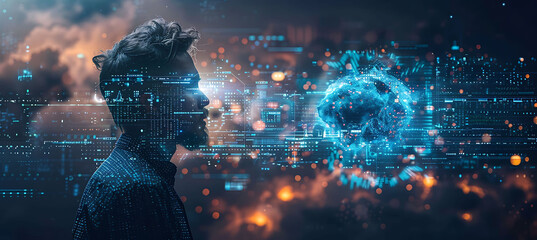 closeup of cloud services interfaces within the cloud showing detailed data streams and holographic connections Macro Photography and RealTime Eye AF highlight the intricate digital details