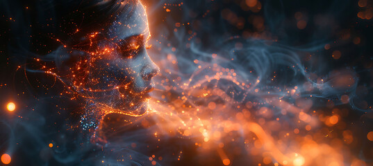 closeup of digital transformation interfaces within the cloud showing detailed data streams and holographic connections Macro Photography and RealTime Eye AF highlight the intricate digital details