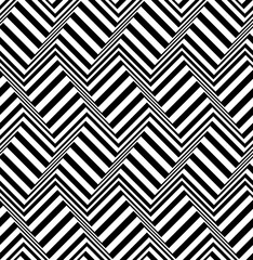 Wall Mural - Vector seamless texture. Modern geometric background. Mesh with bright stripes.