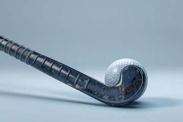 Wall Mural - A golf ball sits atop a metal pipe, awaiting its next shot