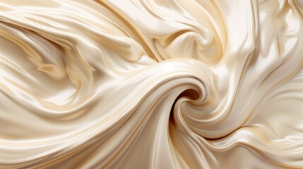 Wall Mural - Close up of cream, beige colored swirling in the air.
