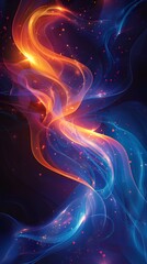 Poster - Abstract Wavy Colorful Light Painting