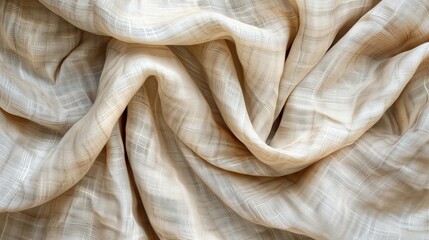 Wall Mural - A beige fabric texture background.