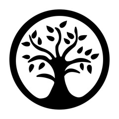 Poster - Modern solid icon of tree of life symbol 