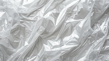 Wall Mural - White plastic wrap texture background, transparent and clear cellophane for product packaging.