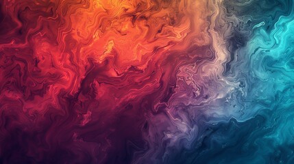 Poster - Abstract colorful gradient swirl background with a mix of vibrant red, orange, purple, and blue hues, creating a mesmerizing effect.