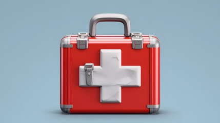 first aid kit icon mountain climbing 3d