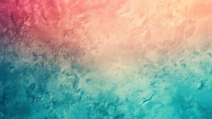 Poster - Abstract textured background in gradient colors of pink, peach, and teal, creating a beautiful and dynamic blend of hues.