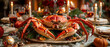© Starkreal - Giant king crab and lobster served together on a festive table
