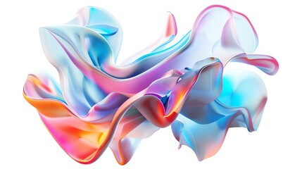 Poster - Abstract digital art with vibrant colors and fluid shapes. Modern design reflecting creativity and innovative visual expression.