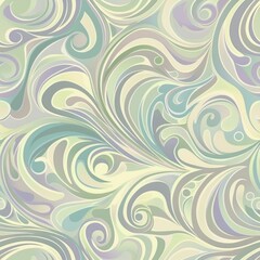 Wall Mural - Abstract Swirling Patterns in Pastel Tones Wallpaper Design