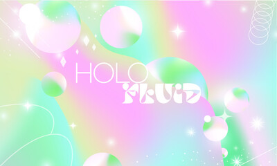 Poster - beautiful unicorn pastel gradient background. vivid pastel color gradation with smooth liquid waves 