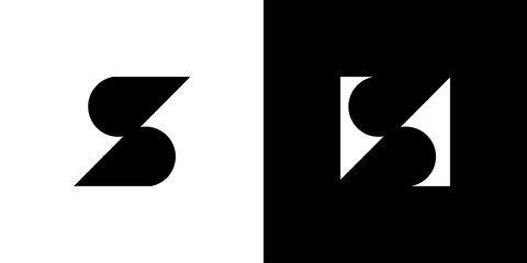 Letter S shape abstract logo vector modern creative symbol icon