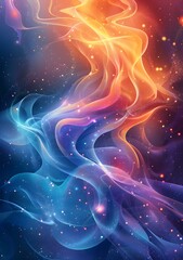 Poster - Abstract colorful smoke background