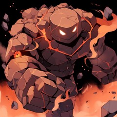 Sticker - Rock Golem, Fire Emblem Art Style