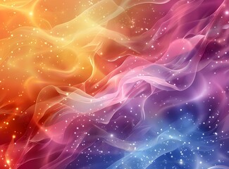 Sticker - Colorful Abstract Wavy Gradient Backdrop