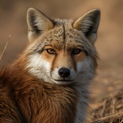 Wall Mural - red fox portrait