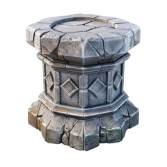 Poster - [Transparent Background PNG]Ancient Stone Pedestal