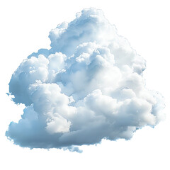 isolated blue natural cloud element on transparent background