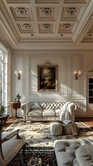 Canvas Print - European-style living room