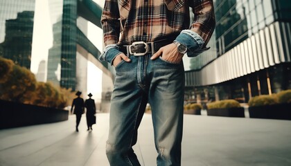 Wall Mural - A Man wearing wearing stylish country clothing