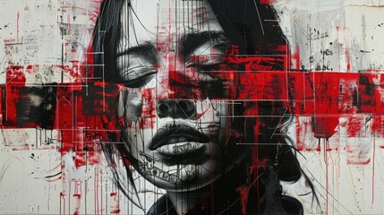 Poster - Captivating Urban Spray Paintings Depicting City Culture s Bold Expression through Vibrant Textured Graffiti Style Visuals on Walls and Buildings