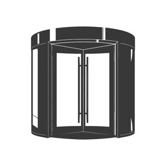 silhouette revolving door black color only