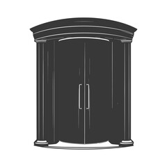 silhouette revolving door black color only
