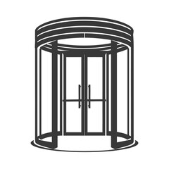silhouette revolving door black color only